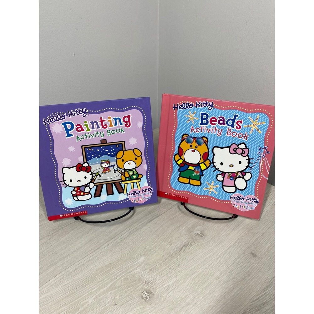 Hello Kitty Painting & Beads Activity Book Set Scholastic Sanrio 2002 Vintage
